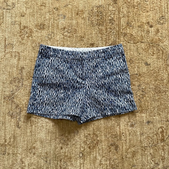 Kenar Pants - Blue Wave print Bermuda shorts, size 0 by Kenar